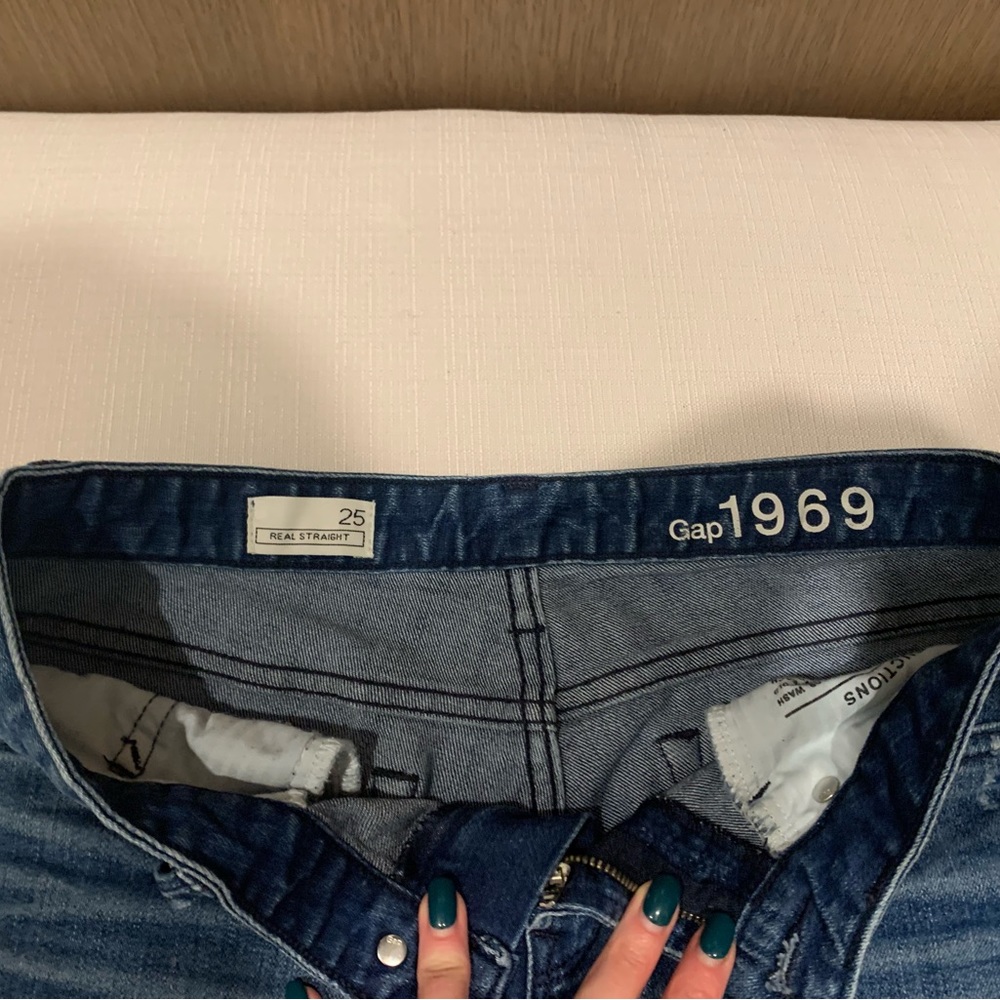 Gap 1969 Real Straight Jeans size 25 - Picture 2 of 6